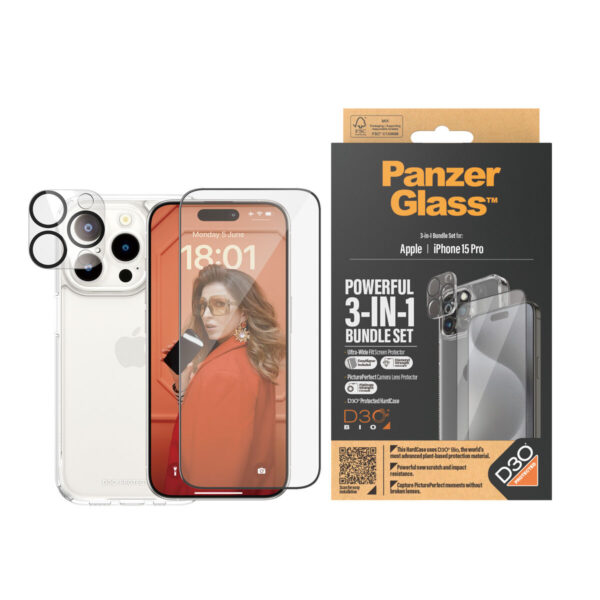 Mobile Screen Protector Panzer Glass B1173+2810 Apple iPhone 15 Pro - Image 5