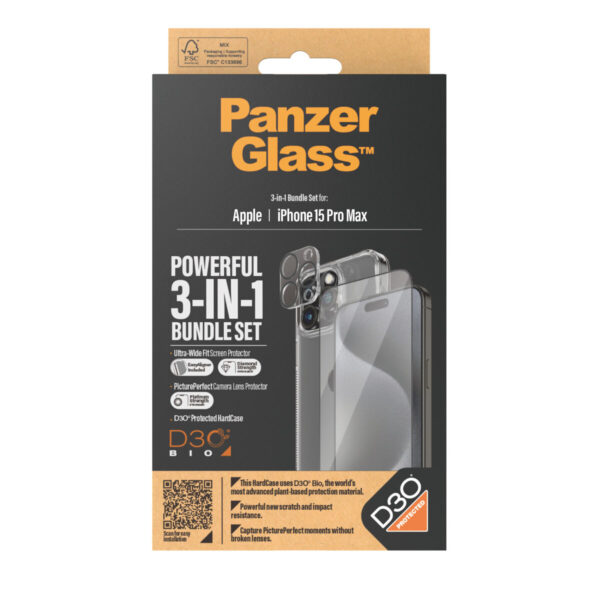 Mobile Screen Protector Panzer Glass B1175+2812 Apple iPhone 15 Pro Max - Image 5