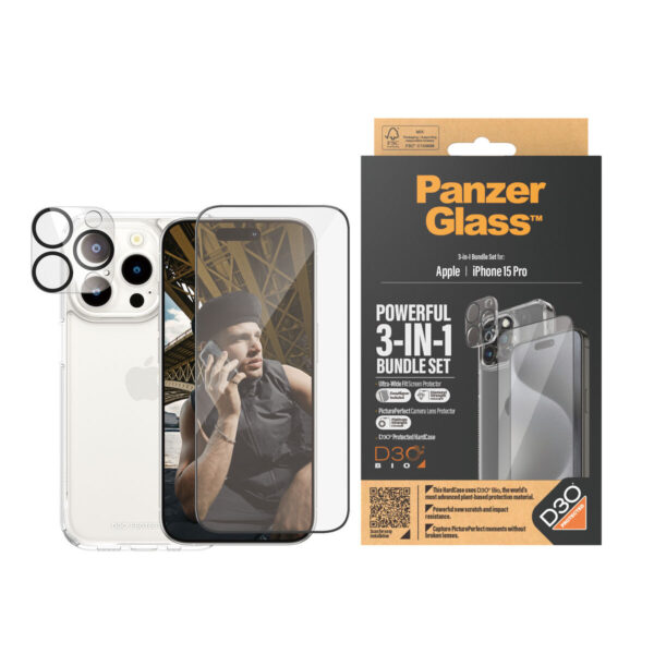 Mobile Screen Protector Panzer Glass B1173+2810 Apple iPhone 15 Pro - Image 3