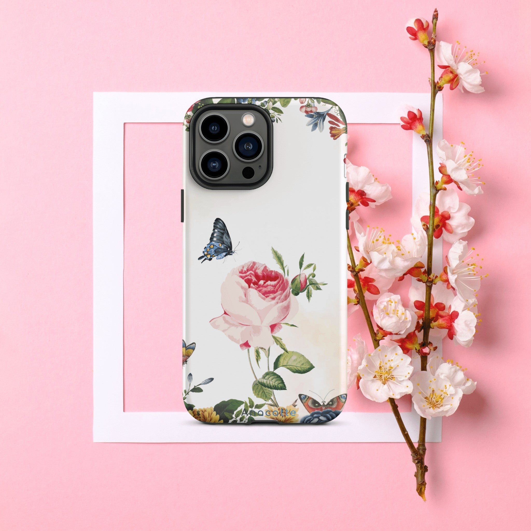 Anacotte Stunning Flower and Butterfly iPhone case - Image 3