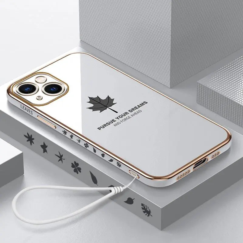 iPhone 14 Anacotte Maple leaves Plating iPhone case - Image 57