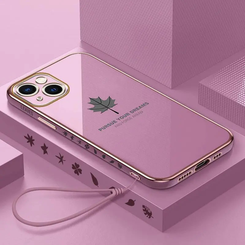 iPhone 14 Anacotte Maple leaves Plating iPhone case - Image 55